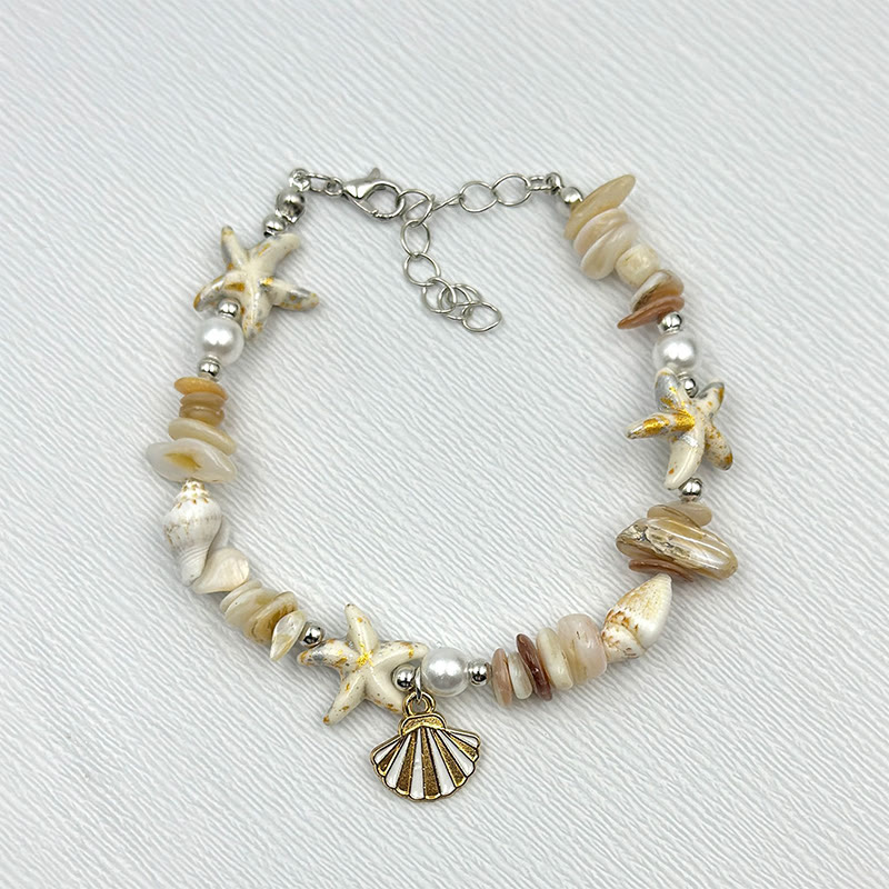 Beach Shell And Starfish Handmade Bracelet - 7 - 15-20cm - image 14