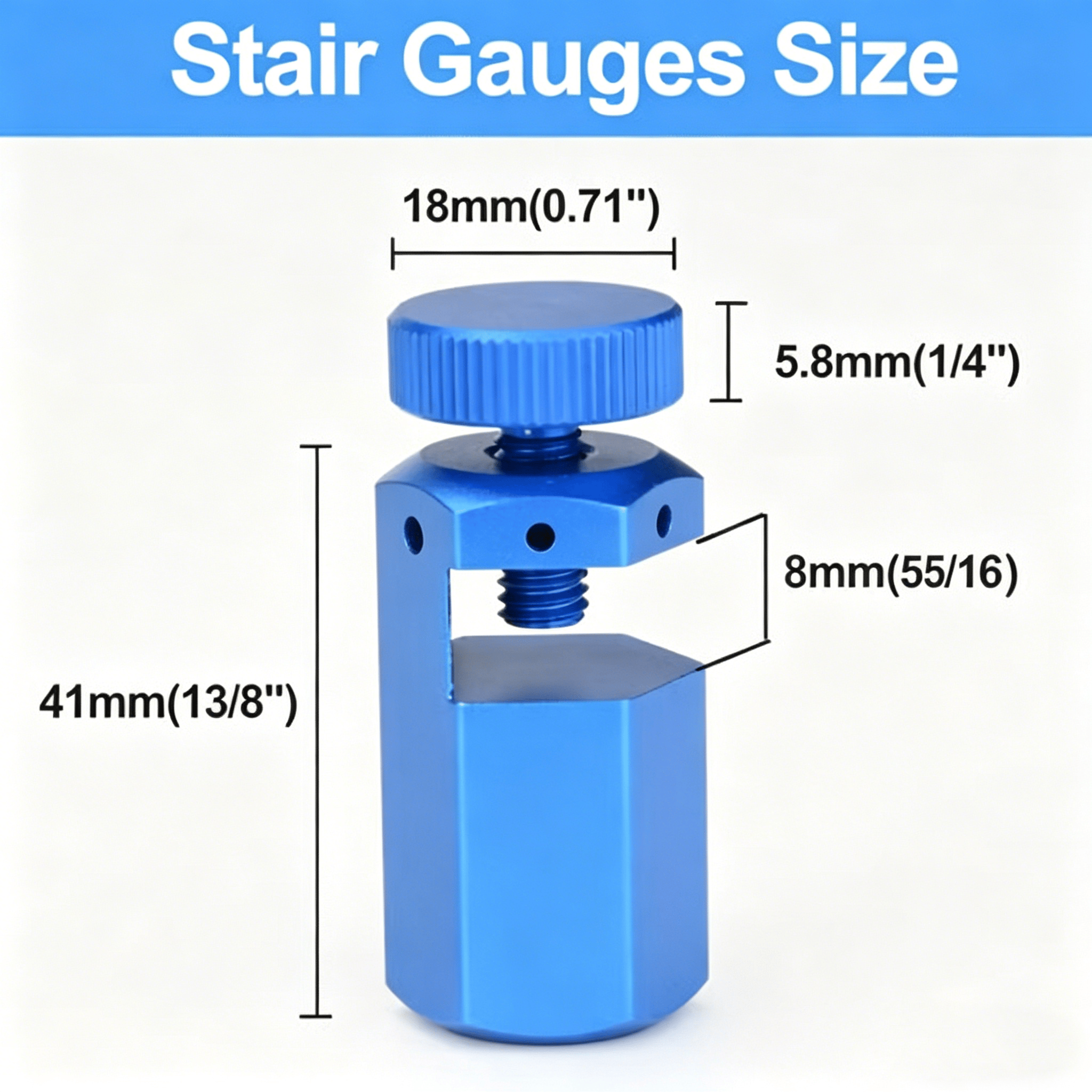 Tall Stair Gauges For Framing Square With Holder And Hook - image 2