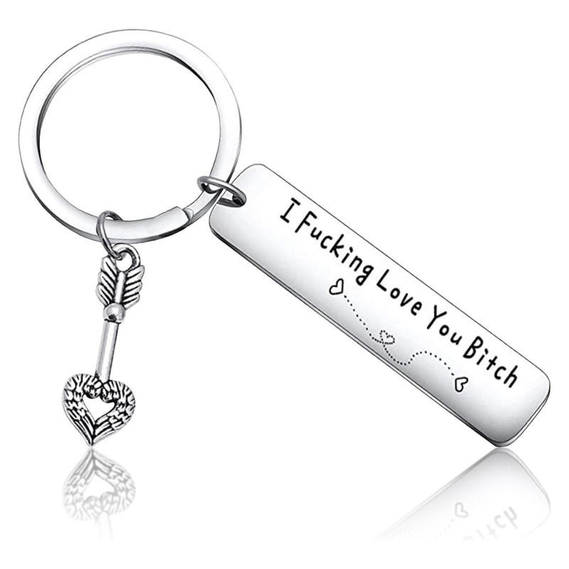 Best Friend Keychain for Women, Stainless Steel Key Chain Engrave - 1 - image 1