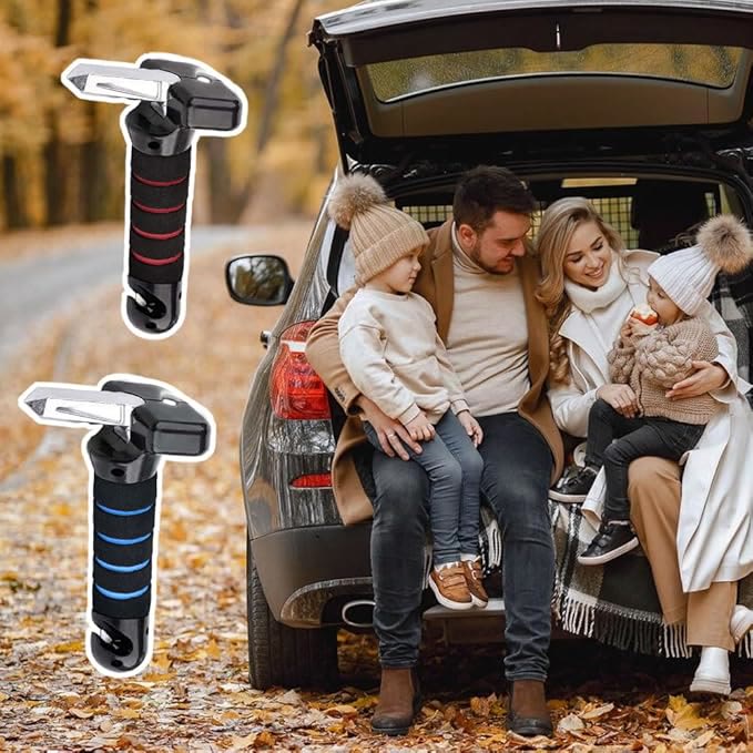 Portable Car Door Assist Handle for Elderly - Auto Support Grab Bar with Emergency Hammer - image 2