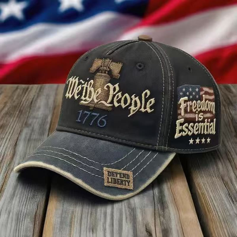 Unisex We The People Independence Day Embroidered Baseball Cap - Dark Grey - 54-60cm - image 2