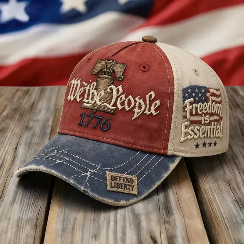 Unisex We The People Independence Day Embroidered Baseball Cap - Multicolor - 54-60cm - image 1