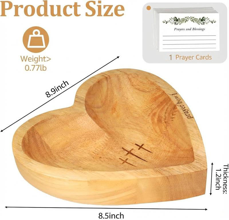 New Wooden Heart Shaped Prayer Bowl - image 4