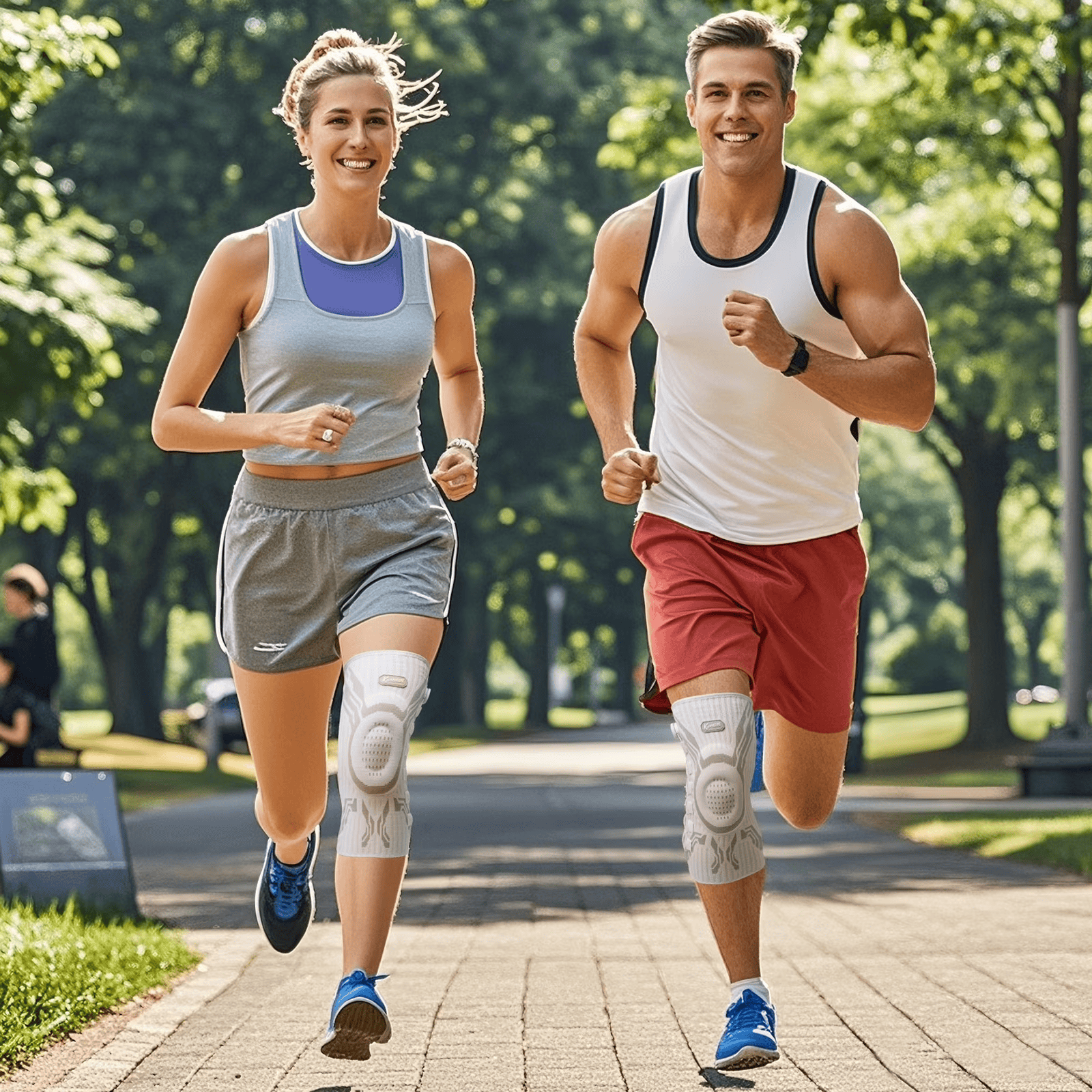 Smart Knob Knee Brace , Knee Support with Patella Gel Pad & Side Stabilizers - image 7