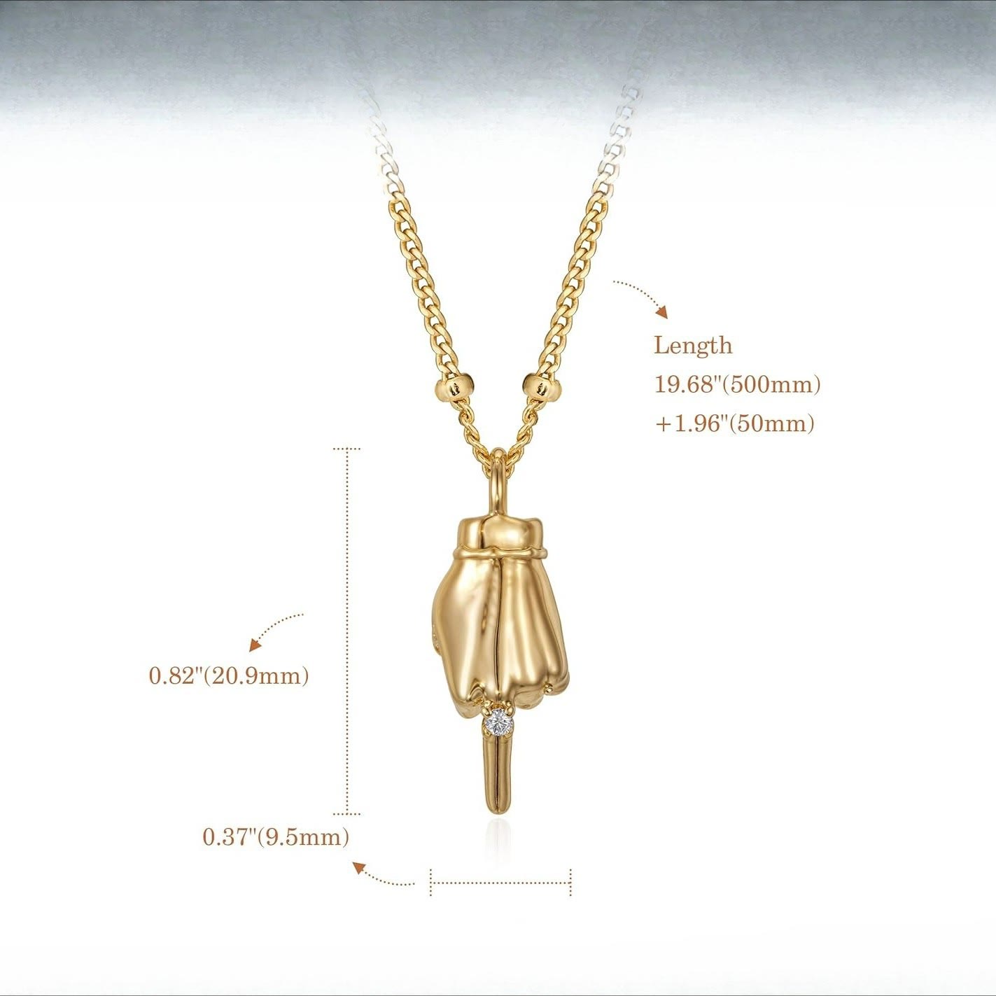  Hand Pendant Necklace for Women – Dainty Charm Chain, Trendy Statement Jewelry Gift - image 4