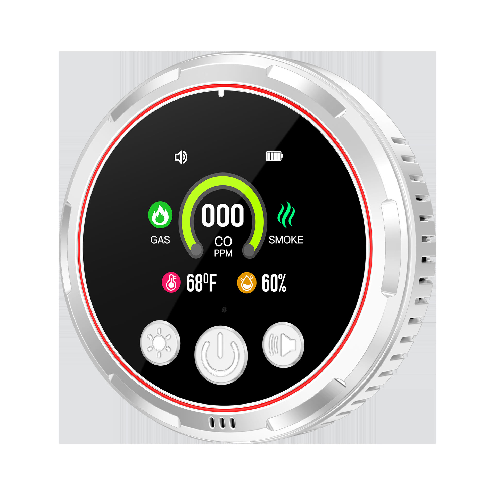 5-in-1 Portable Detector with Temperature Humidity Sensors Plug-and-Play Design - White - image 6