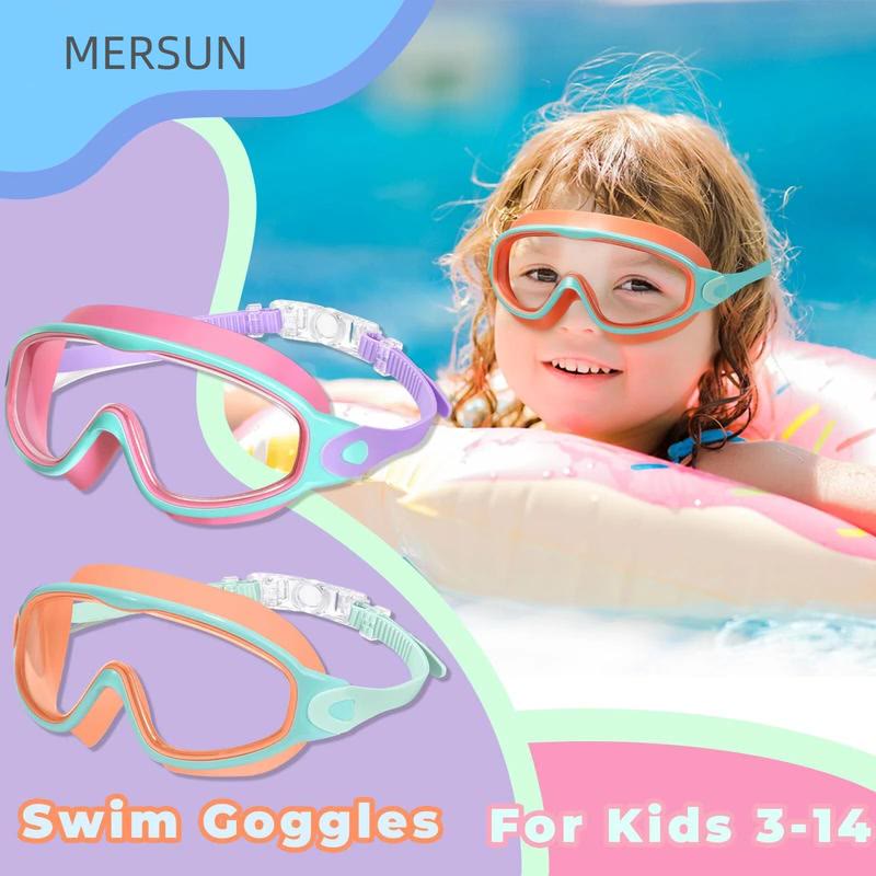 2 Pack Kids Swim Goggles For 3-15 Uv Protection Anti-fog High Definition Waterproof  - image 2