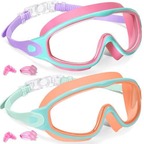 2 Pack Kids Swim Goggles For 3-15 Uv Protection Anti-fog High Definition Waterproof  - A - image 9