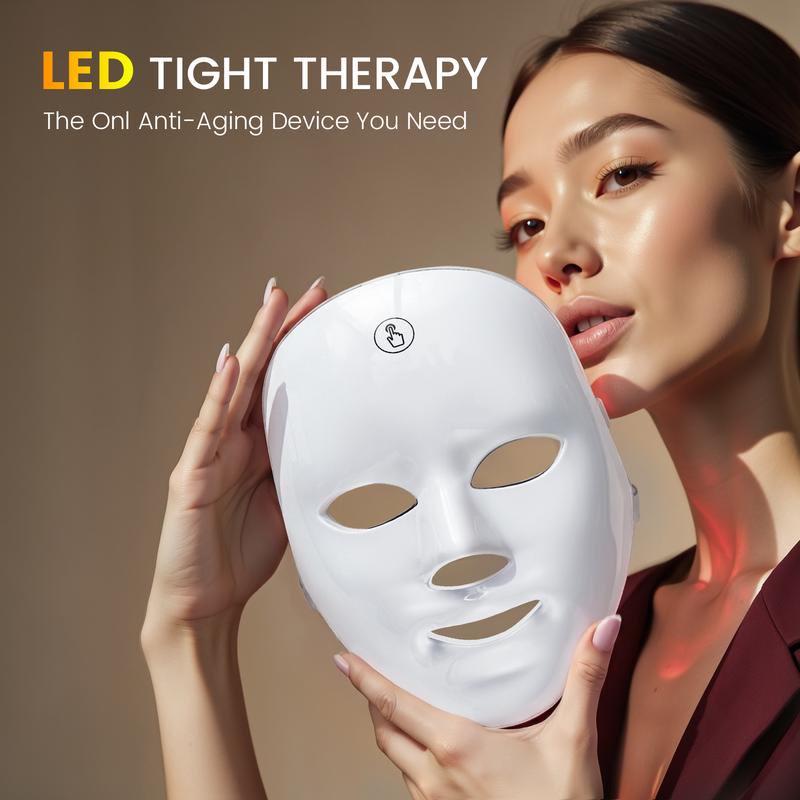 Red light therapy mask, 7-color LED photorejuvenation mask, daily care photorejuvenation - image 1