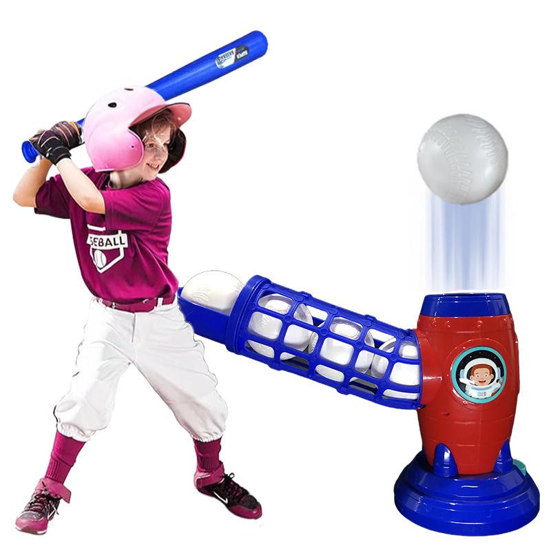 Kids Electronic Baseball Pitching Machine - Auth Pitching Machine with 5 Plastic Baseballs Included - image 1