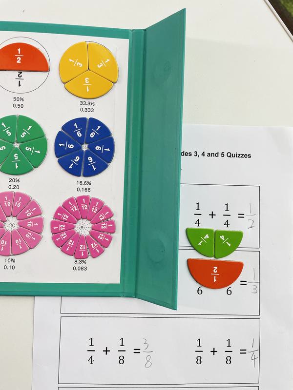 Magnetic Fraction Math Learning Book, Colorful Educational Puzzle Toy - image 7