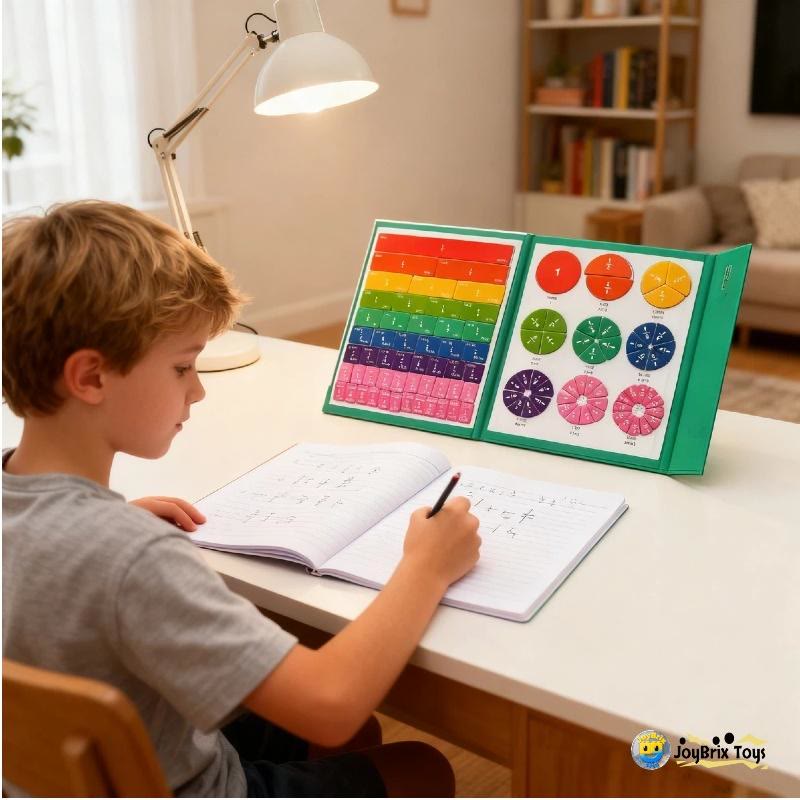 Magnetic Fraction Math Learning Book, Colorful Educational Puzzle Toy - image 6