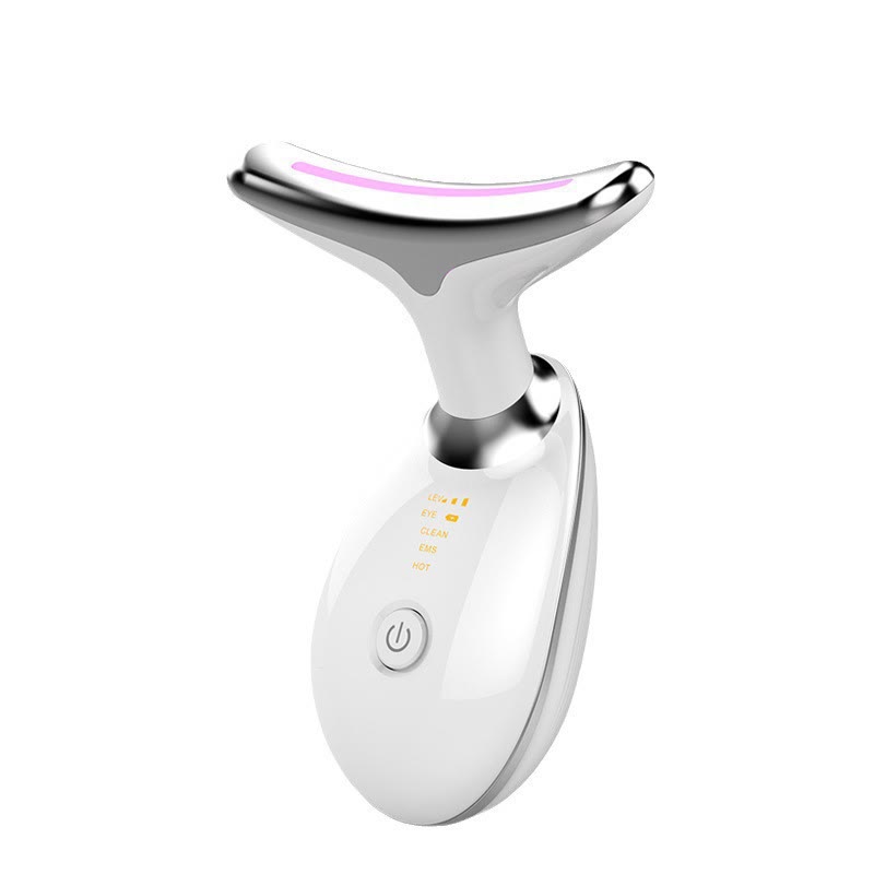Face and Neck Massager T𝗈𝗈I, 7 C𝗈I𝗈r Facial Massager for Face and Neck - White - image 8