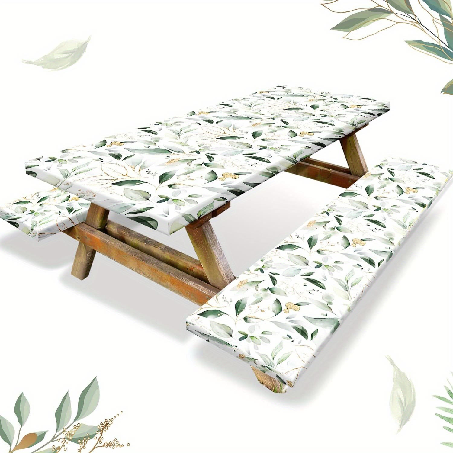 Outdoor Waterproof Tablecloth & Bench Cover Set , Elastic Washable with Carry Bag - 1 - 76*183 cm - image 8