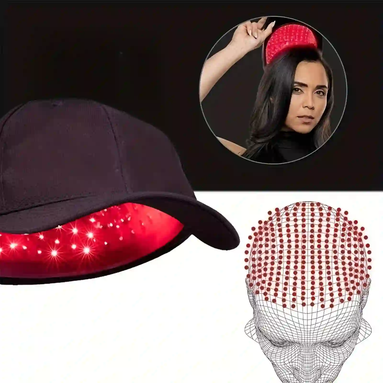 Infrared Hair Growth Cap | Red & Blue Light Therapy Care & Density Sessions - image 9