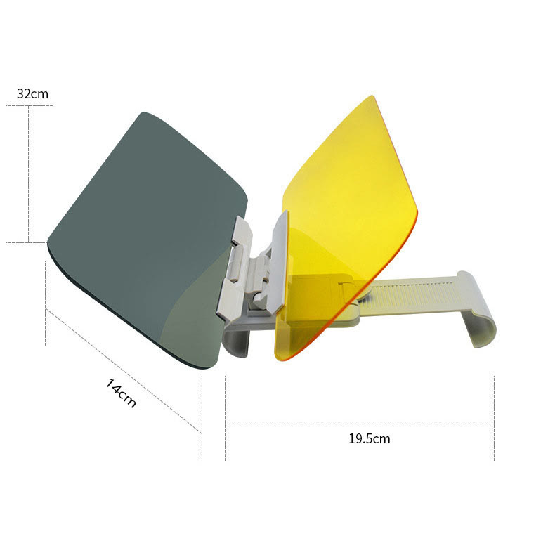 Car Sun Visor, Car 2 in 1 Day and Night Anti-Glare Mirror - 32*14cm - image 8