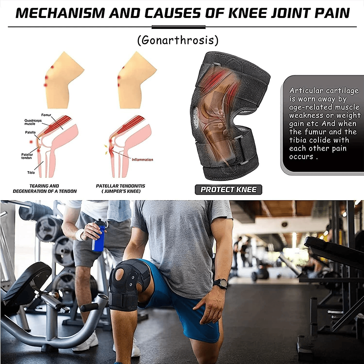 Rodillera Ortopedica Para Knee Support Dolor De Rodillas Trabajo Pain Relief - image 14