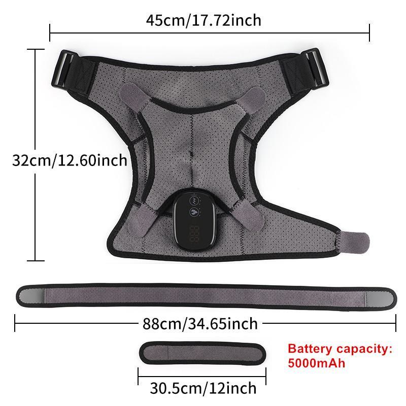 USB Rechargeable Shoulder Massager, 3-speed Heating Massage Shoulder Pad - image 11