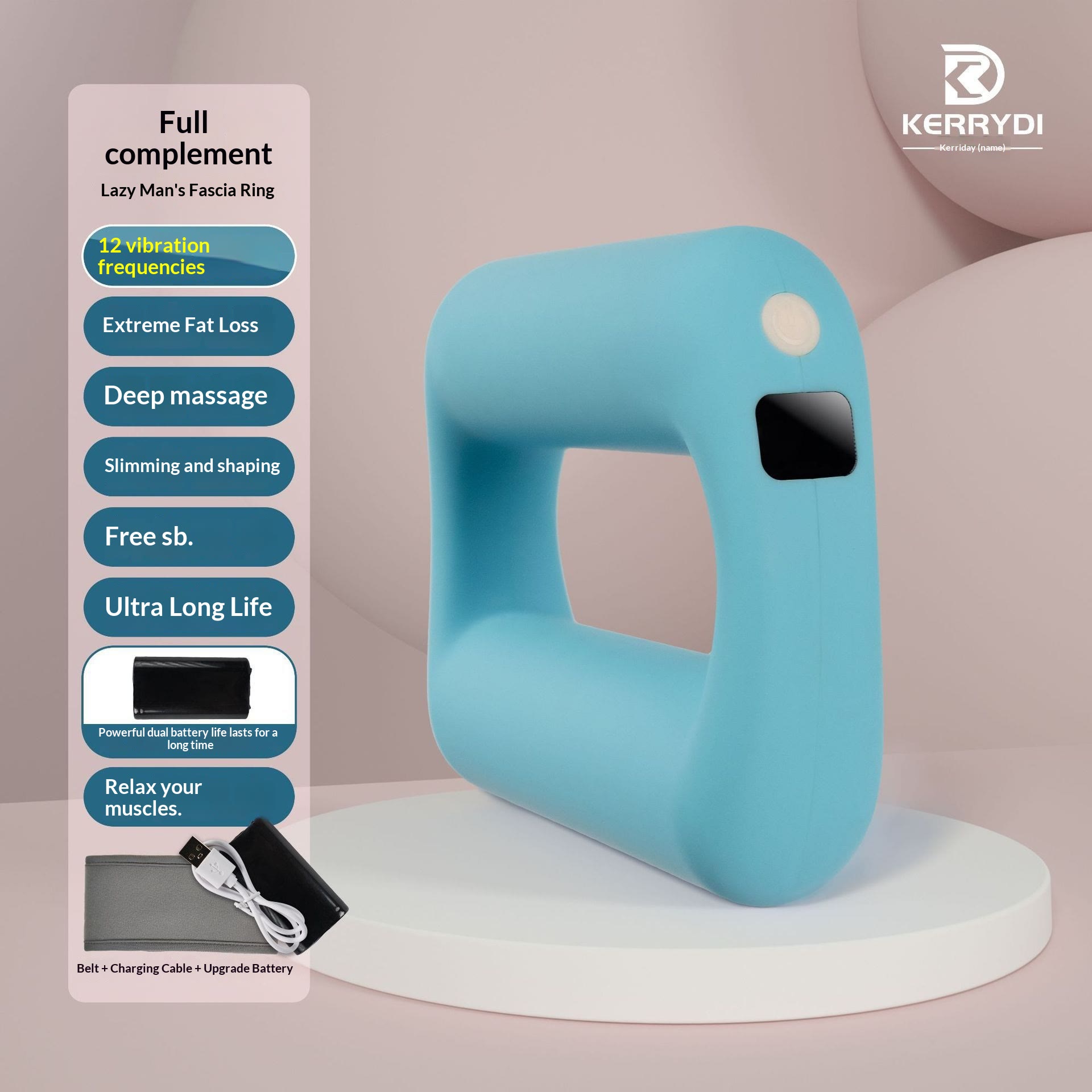 Mini Massage Gun, Deep Tissue Muscle Massager for Pain Relief - Blue - image 11