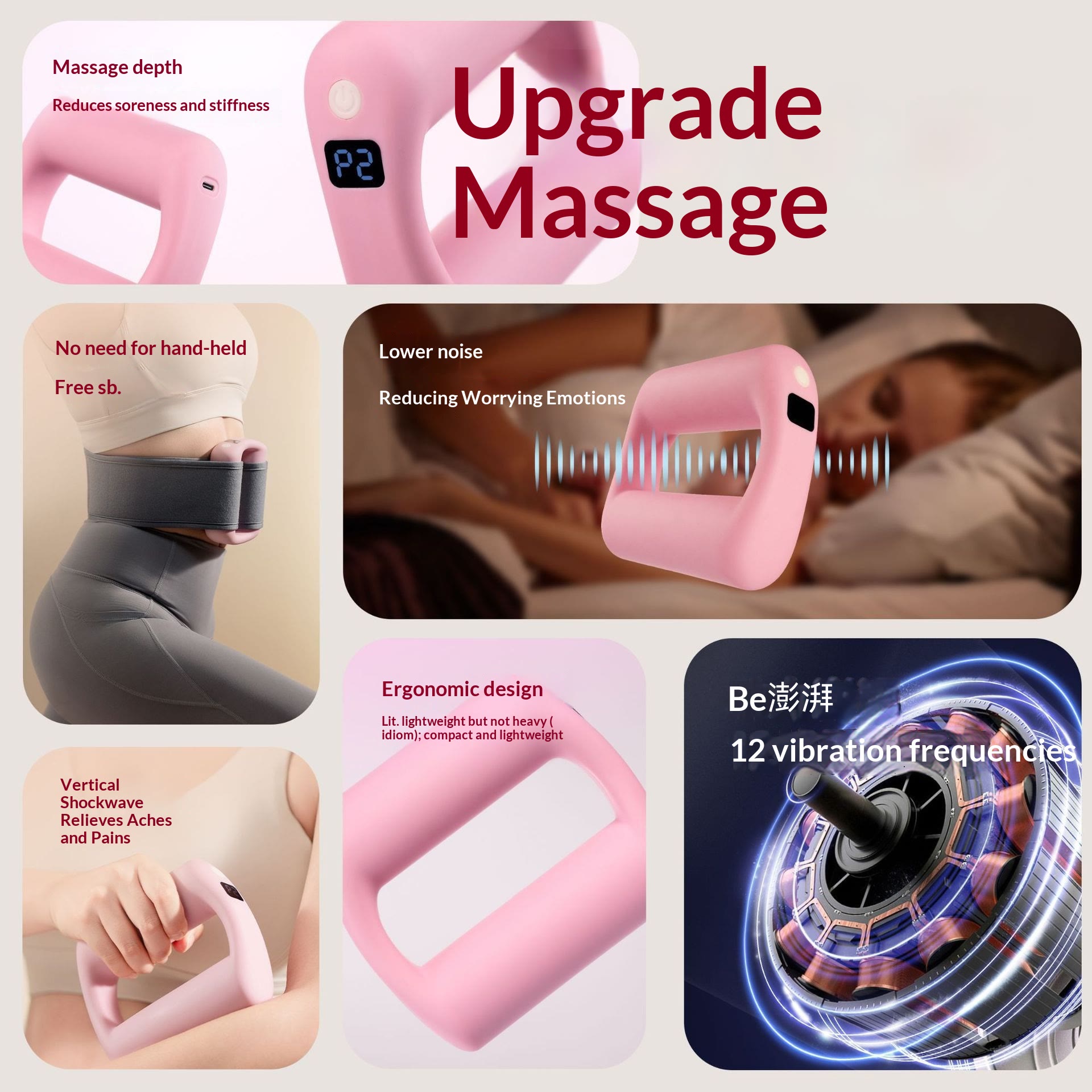 Mini Massage Gun, Deep Tissue Muscle Massager for Pain Relief - image 9