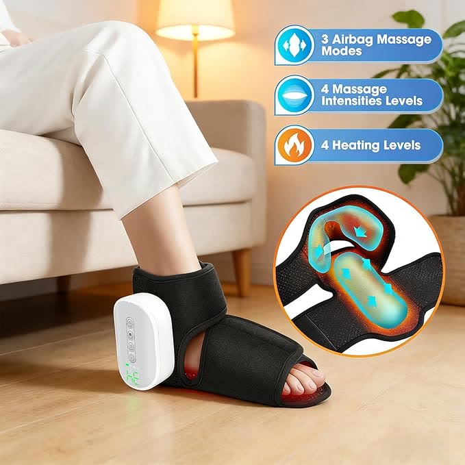 Portable Foot Massager with Heat, Air Compression Therapy Device - image 2