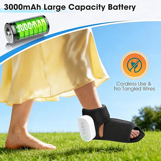 Portable Foot Massager with Heat, Air Compression Therapy Device - image 5