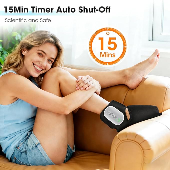 Portable Foot Massager with Heat, Air Compression Therapy Device - image 4