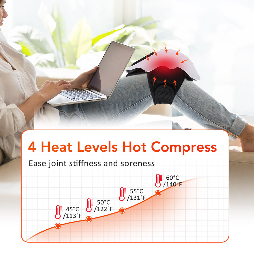 Cordless Knee Massager with Heat, Vibration & Infrared Therapy for Joint Pain Relief - image 2
