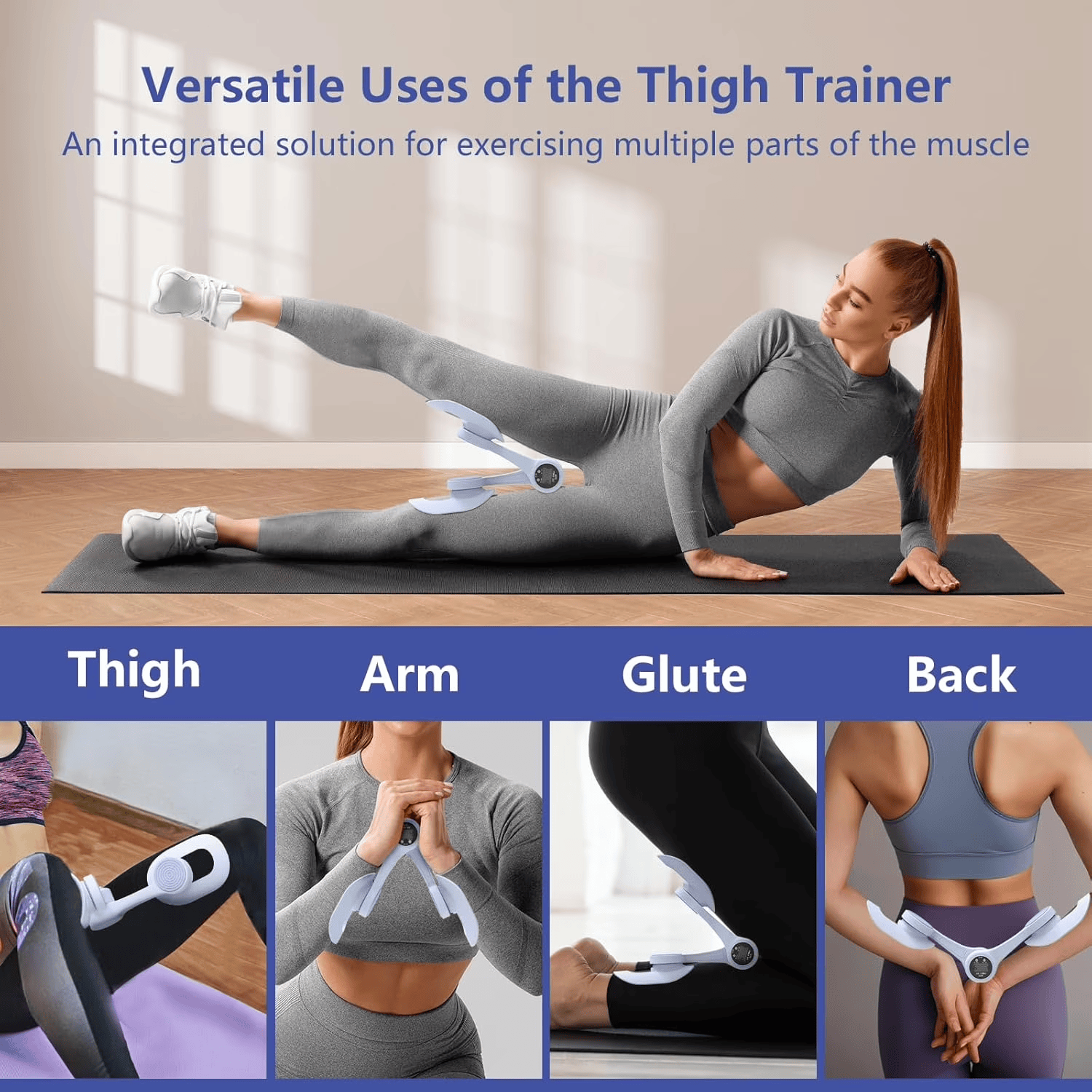 Thigh Trainer Inner Thigh Exerciser Pelvic Floor Muscle Trainer 360 Degree Adjustable  - image 7