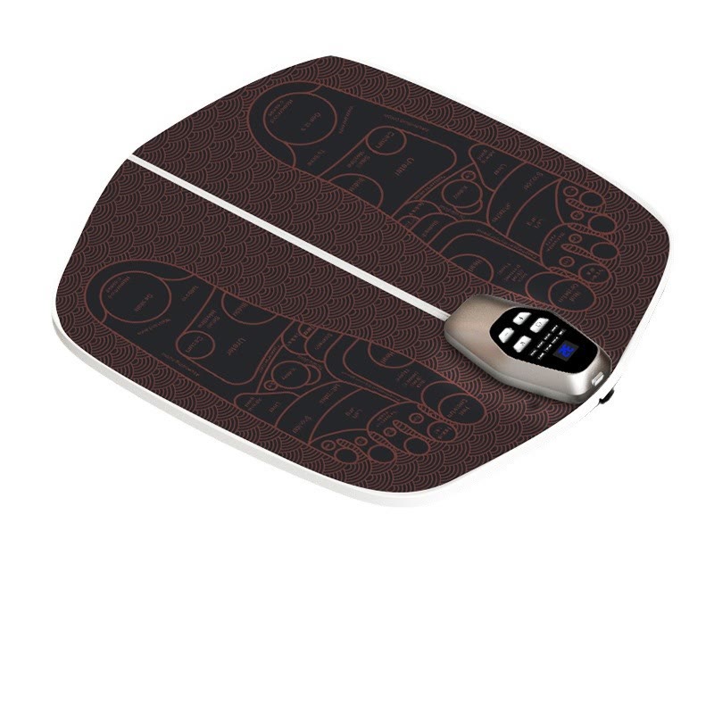EMS Foot Massager Mat, Electric Pulse Acupoint Therapy - Brown - 35×32×1 cm - image 6