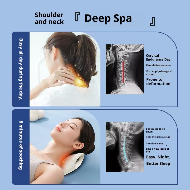Neck Traction Pillow, Cervical Stretcher for Neck Pain Relief - image 2