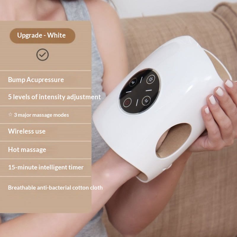 Cordless Hand Massager with Heat & Air Compression - White - image 10