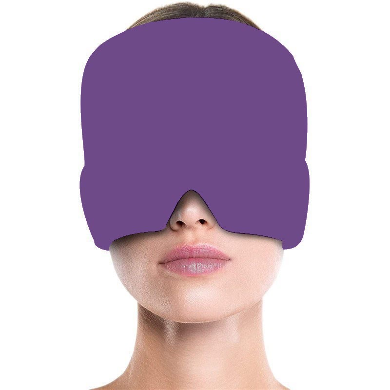 Physical Cooling Gel Head Cover Cold and  Cold Compress Cap - Purple - image 8