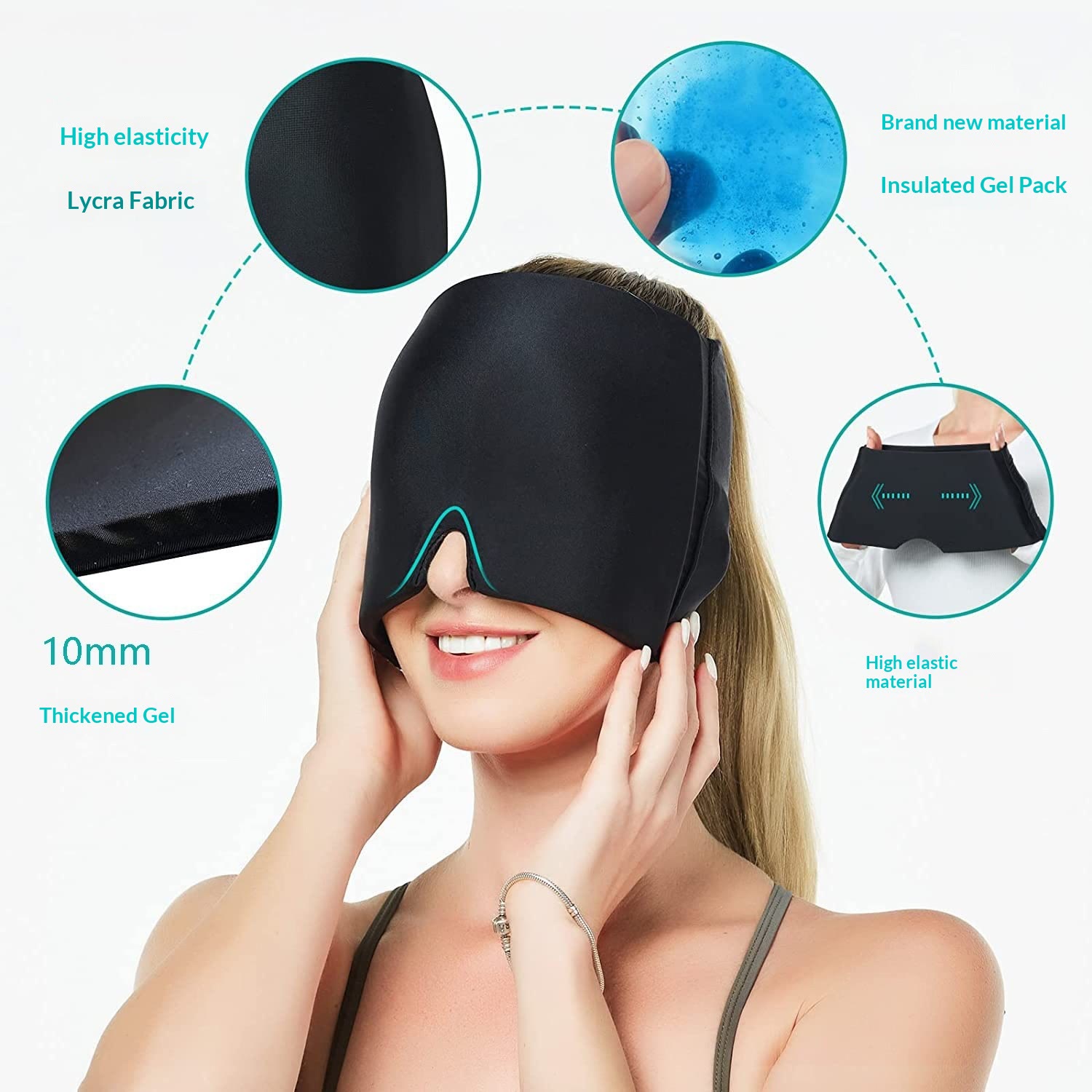 Physical Cooling Gel Head Cover Cold and  Cold Compress Cap - image 6