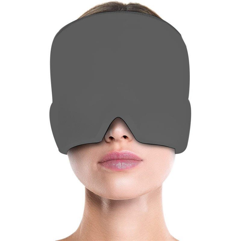 Physical Cooling Gel Head Cover Cold and  Cold Compress Cap - Grey - image 9