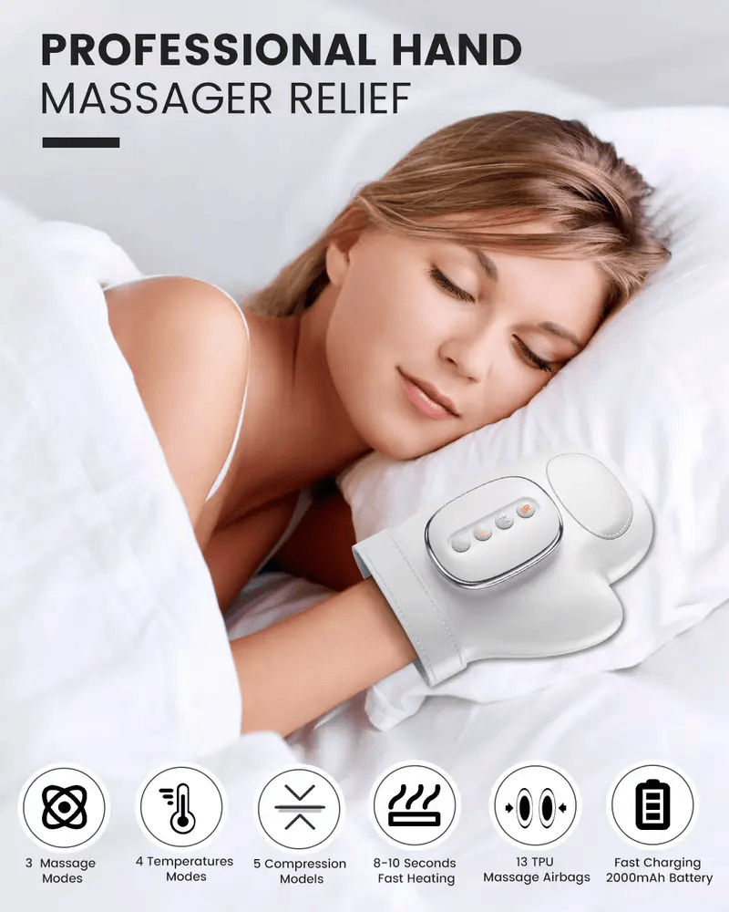 Smart Hand Massager with Heat & Air Compression for Fingers & Wrist - image 7