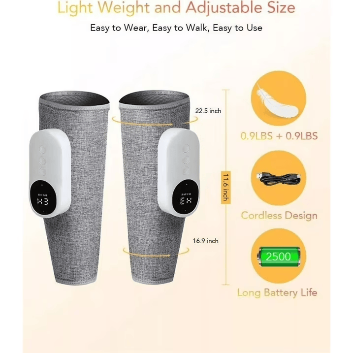 Calf Massager, Cordless Electric Leg Massager with Heat Air Compression for Circulation Pain Relief - image 4