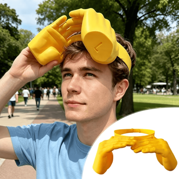 Funny Hand Shaped Sun Visor Hat, Novelty Palm Design Summer Sunshade Cap - image 4