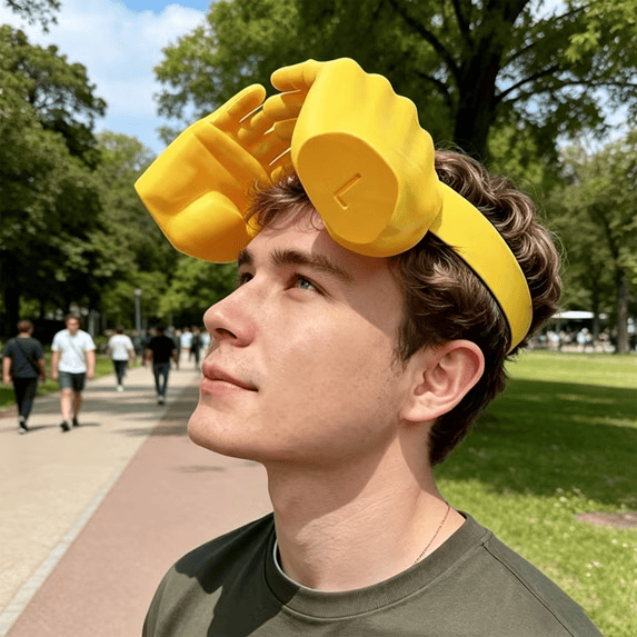 Funny Hand Shaped Sun Visor Hat, Novelty Palm Design Summer Sunshade Cap - image 3