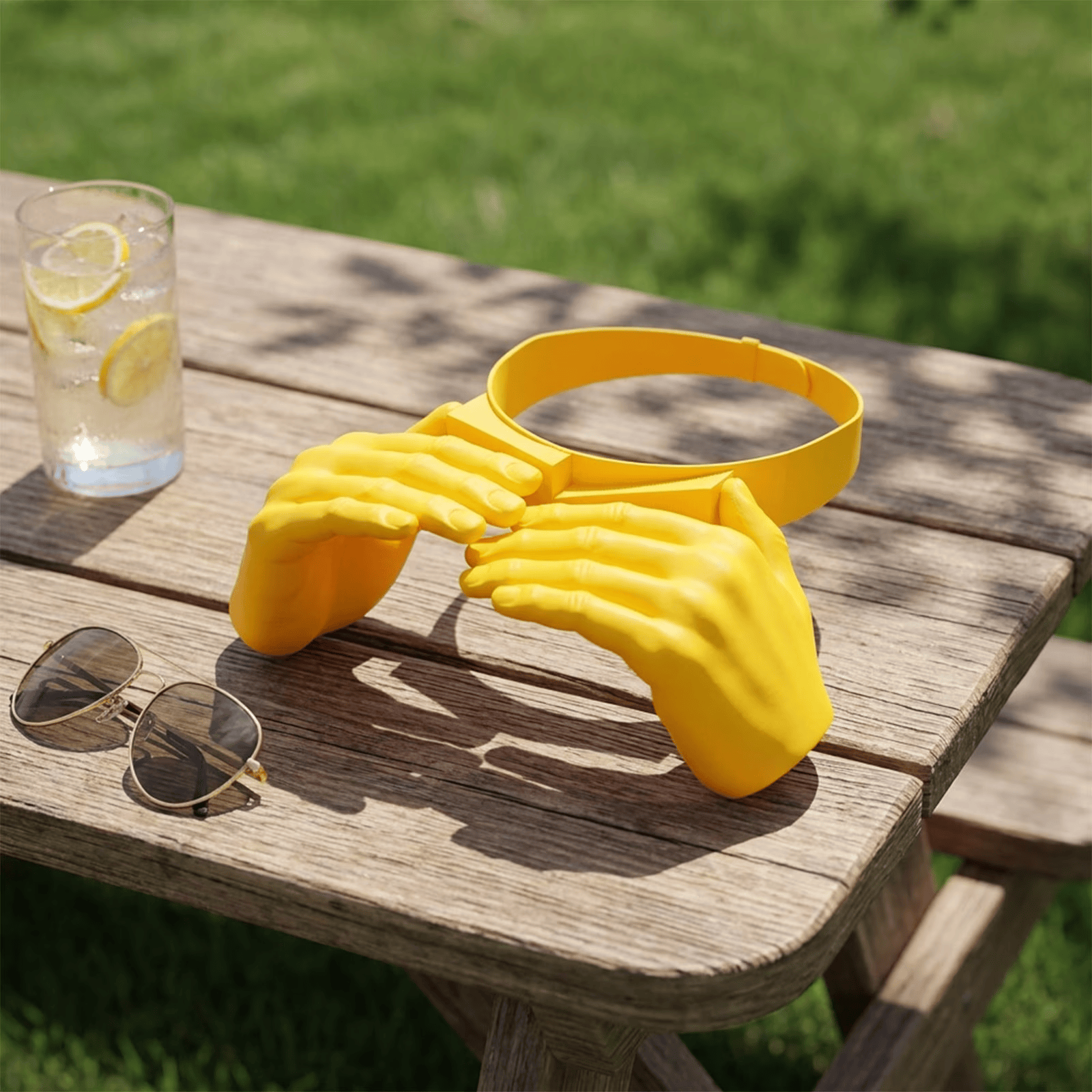 Funny Hand Shaped Sun Visor Hat, Novelty Palm Design Summer Sunshade Cap - image 6