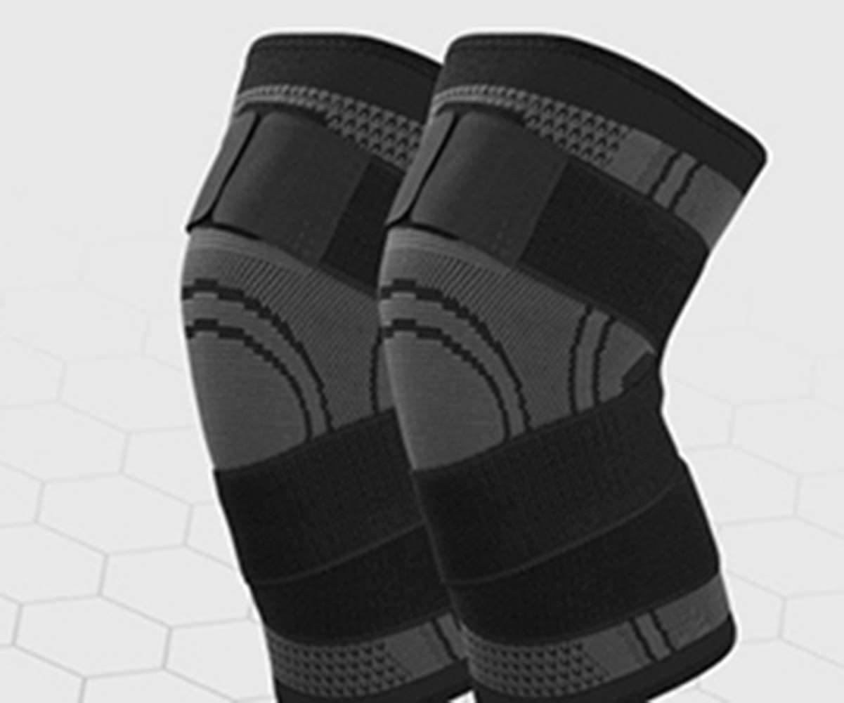 Knee Brace for Knee Pain Relief, Compression Knee Sleeves with Patella Gel Pad & Side Stabilizers - Dark gray - XXL - A pair - image 11