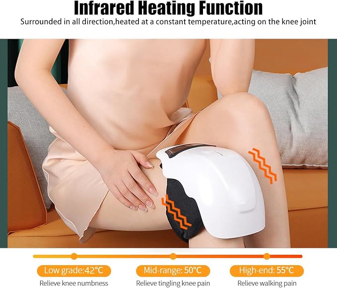 Infrared hot compress therapy device knee massager, home charging vibration massage device - image 6