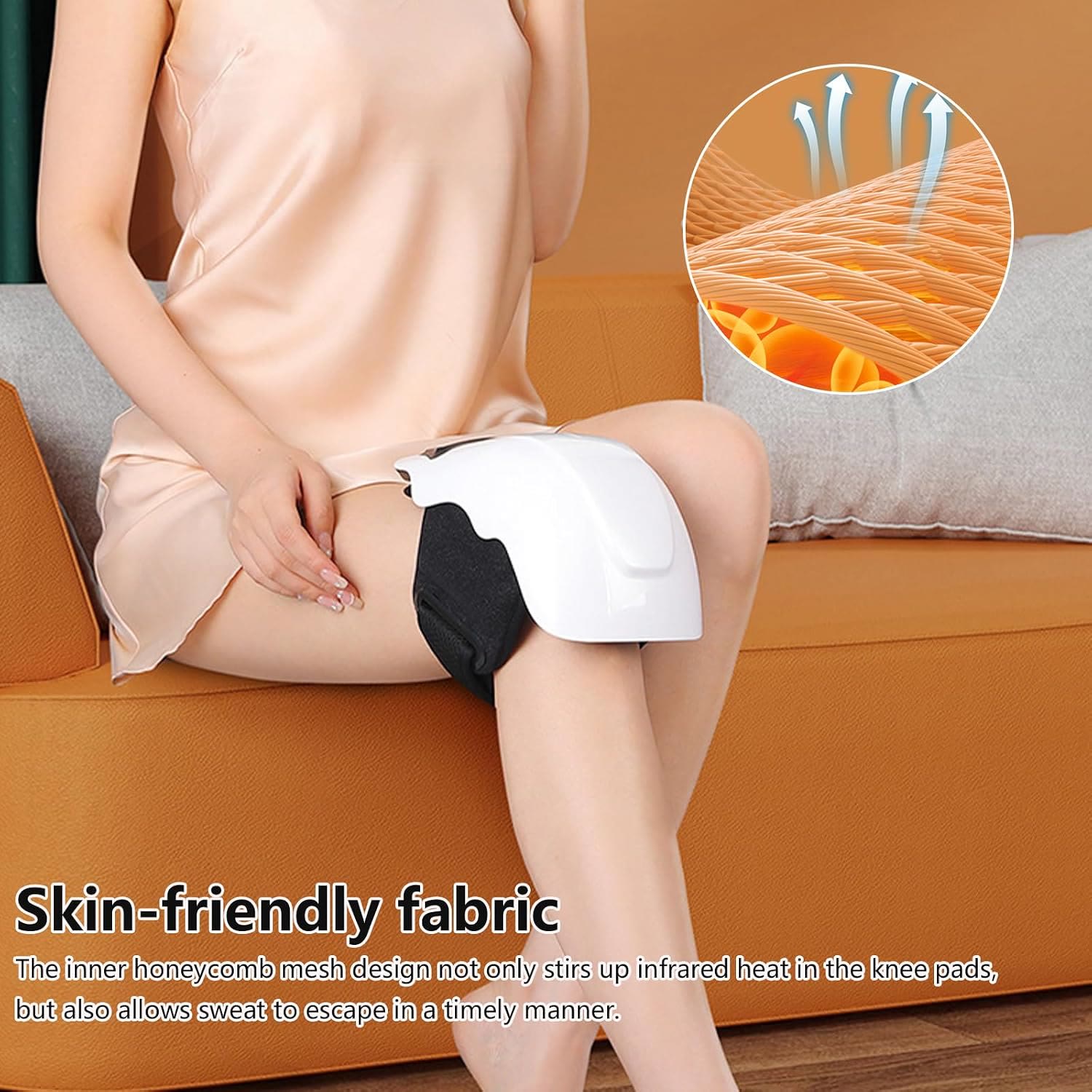 Infrared hot compress therapy device knee massager, home charging vibration massage device - image 2