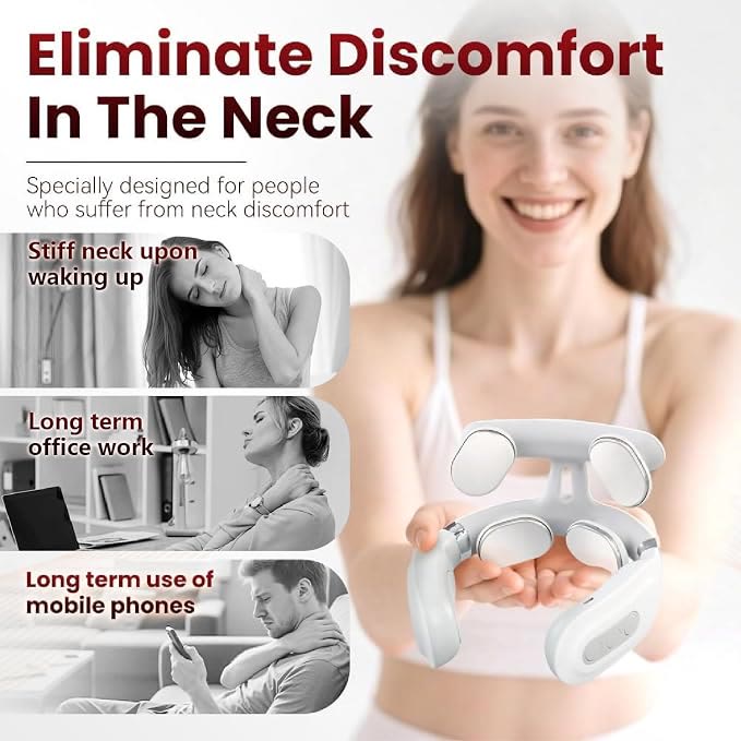 Neck Massager with Heat, Portable Shoulder Massager with 4 Heated Heads - image 3