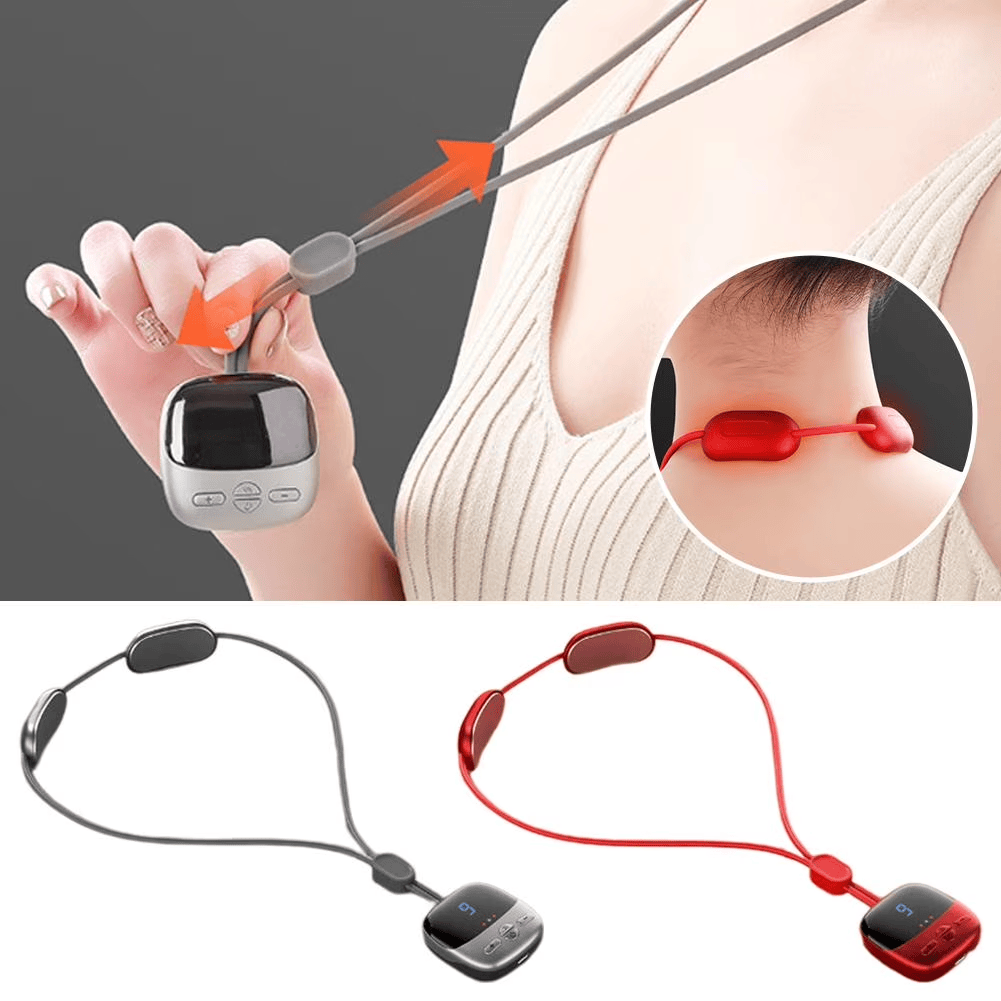 Heat Neck Massager 4 Dual Pulse Modes USB Rechargeable Deep Pain Relief - image 3