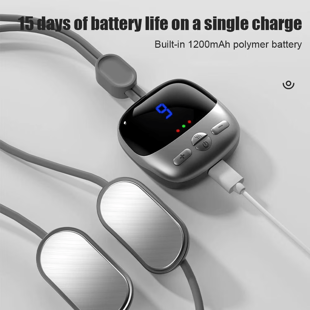Heat Neck Massager 4 Dual Pulse Modes USB Rechargeable Deep Pain Relief - image 2