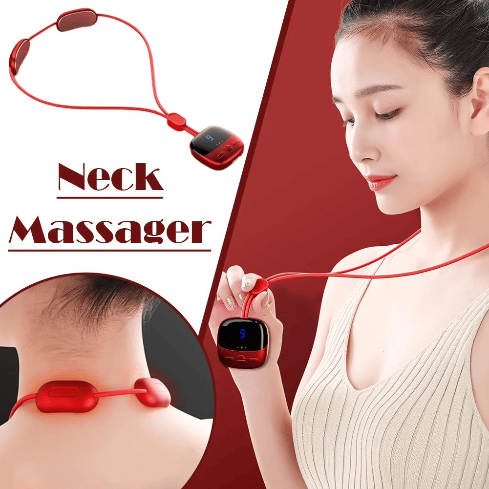 Heat Neck Massager 4 Dual Pulse Modes USB Rechargeable Deep Pain Relief - image 9