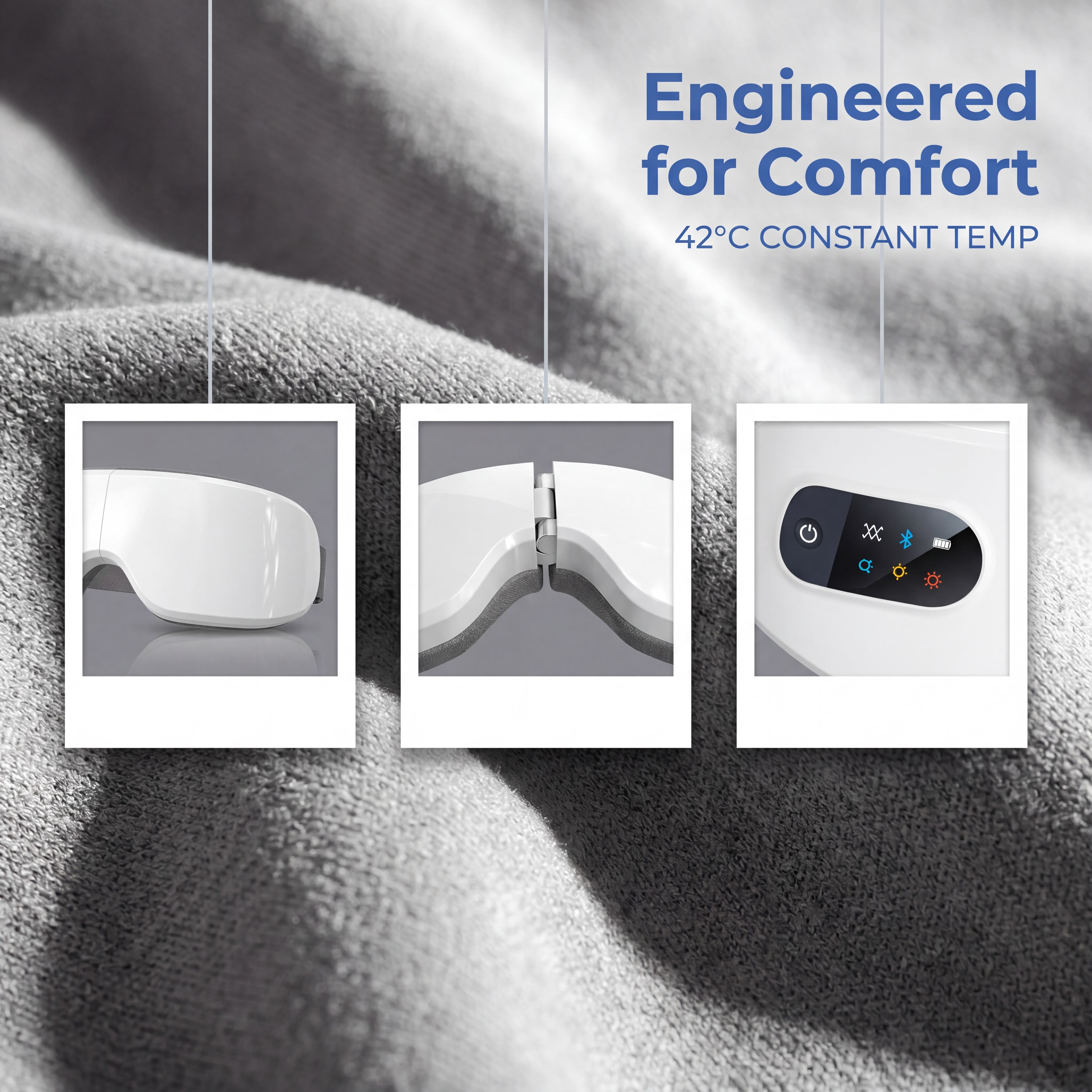 Foldable Steam Eye Massager, Hot Compress & Multi Vibration Soothing Eye Reliever - image 5