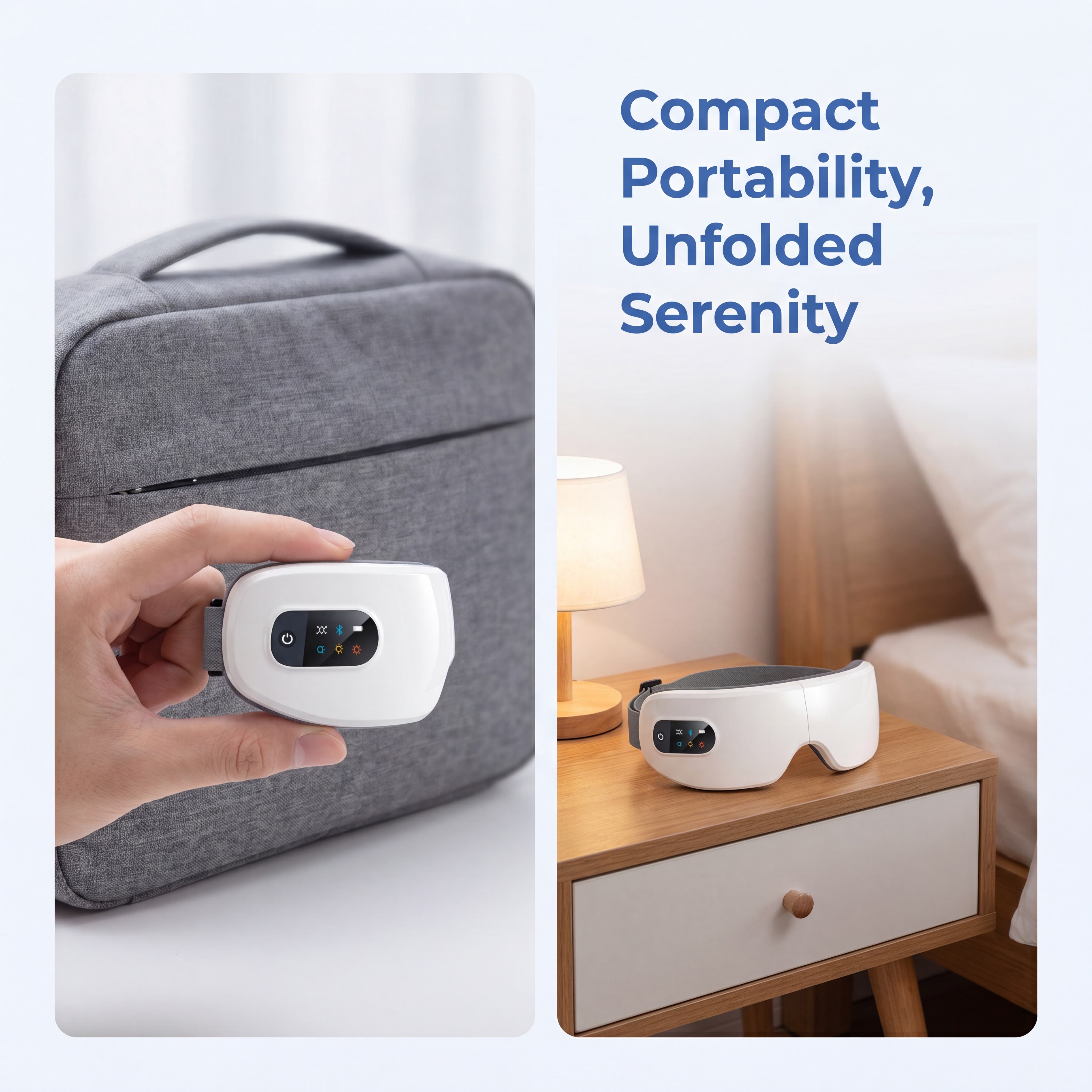 Foldable Steam Eye Massager, Hot Compress & Multi Vibration Soothing Eye Reliever - image 4