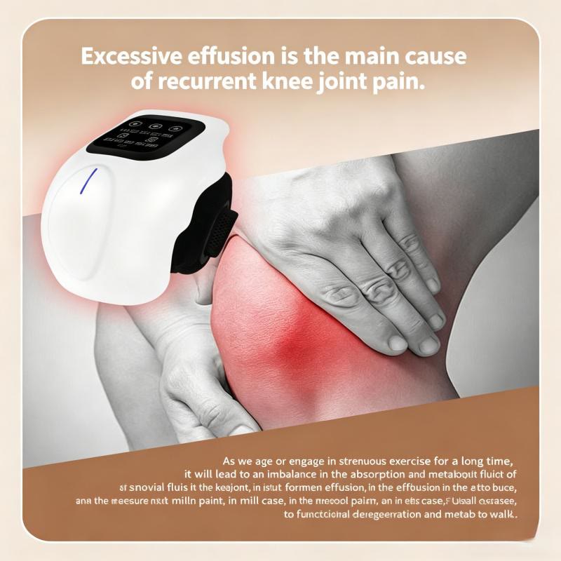 Infrared hot compress therapy device knee massager,home massage, Lightweight - image 2